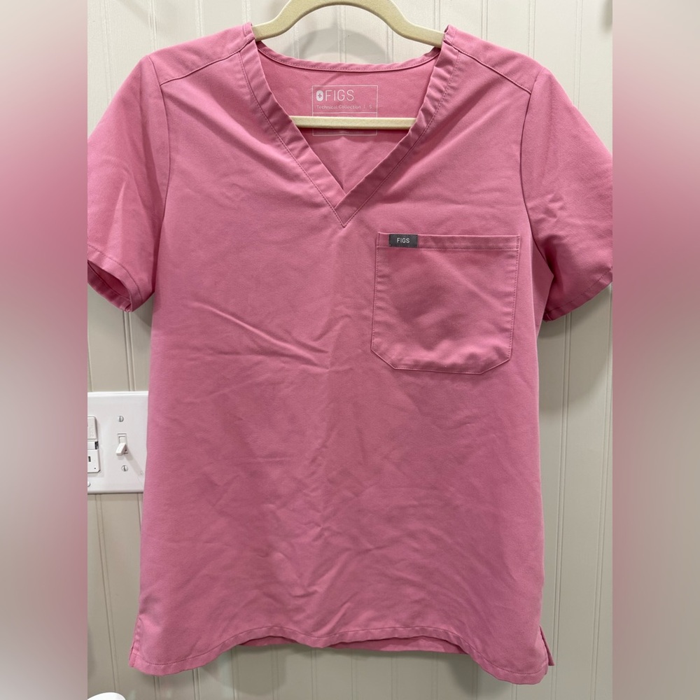 Figs Pink Scrub Top - CHALK PINK